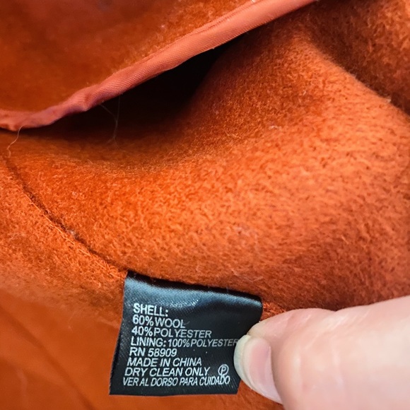 Antonio Melani women’s wool coat in burnt orange/rust - Picture 7 of 12